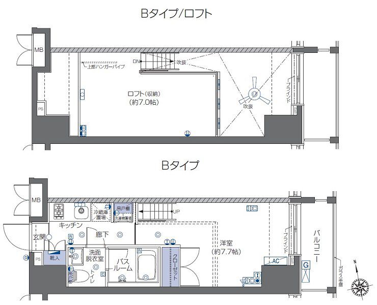 港区六本木のマンションの間取り