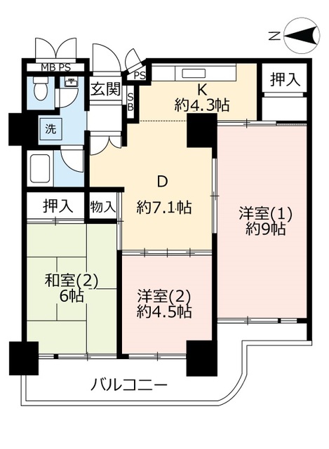 ＵＲ武庫川の間取り