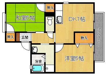 神戸市西区玉津町西河原のアパートの間取り