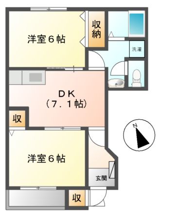 【メゾン　ベル　グラース　Ａ棟の間取り】