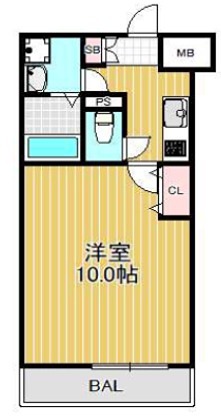 大阪市西淀川区出来島のアパートの間取り