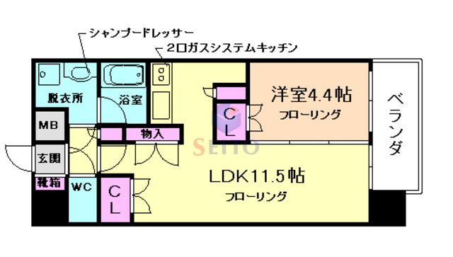 レジデンスエアポートの間取り