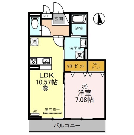 姫路市網干区垣内西町のアパートの間取り