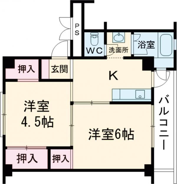 ビレッジハウス粟生3号棟の間取り