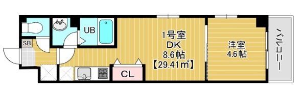 千葉市稲毛区稲毛のマンションの間取り