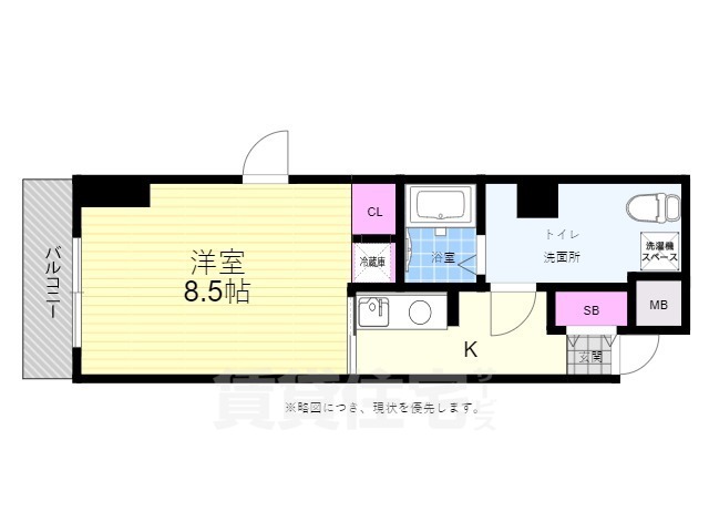 広島市中区本川町のマンションの間取り