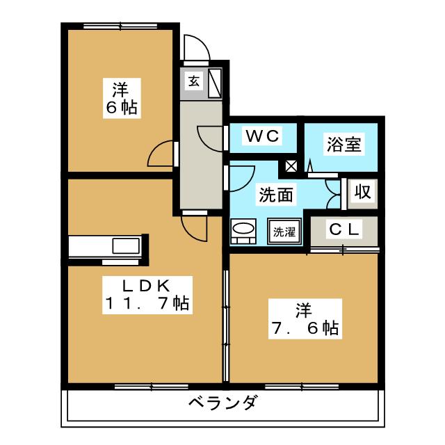 マンションエルガーデンの間取り