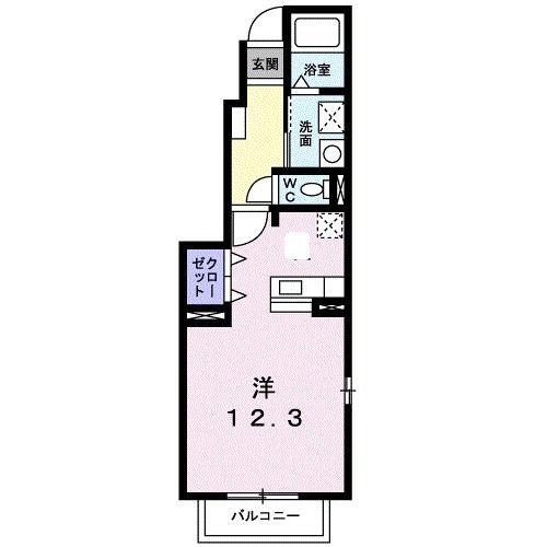 八代市田中町のアパートの間取り