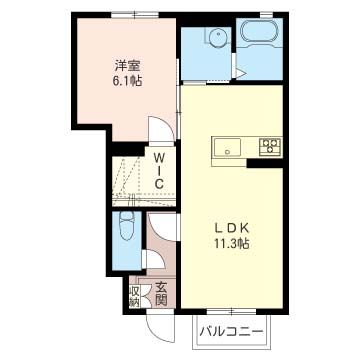 北群馬郡吉岡町大字下野田のアパートの間取り