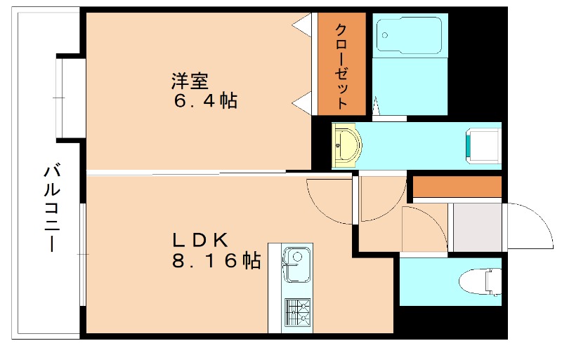 宗像市田熊のマンションの間取り