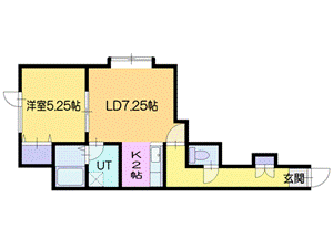 プルメリア厚別西の間取り