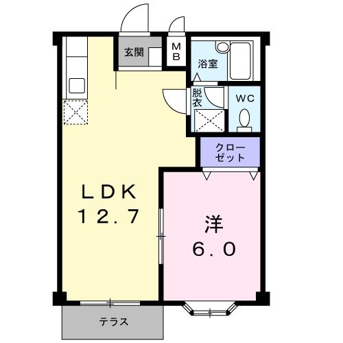 富士市松岡のアパートの間取り