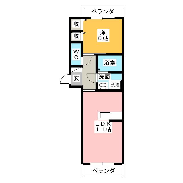 ドミール大高南の間取り