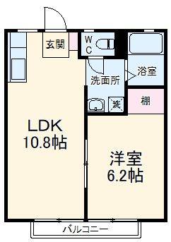 【太田市西新町のアパートの間取り】