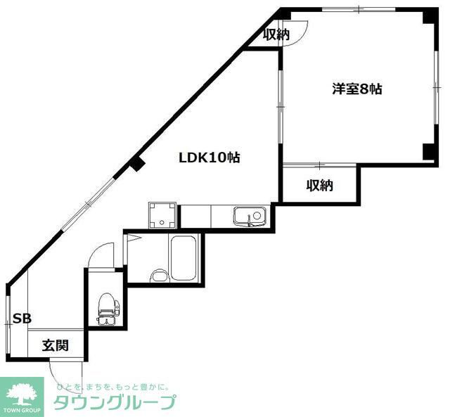 横浜市保土ケ谷区峰岡町のアパートの間取り