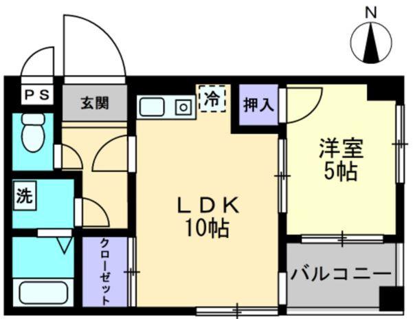 高松市亀岡町のマンションの間取り