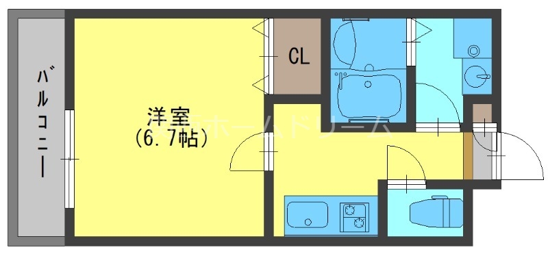 寝屋川市池田南町のアパートの間取り