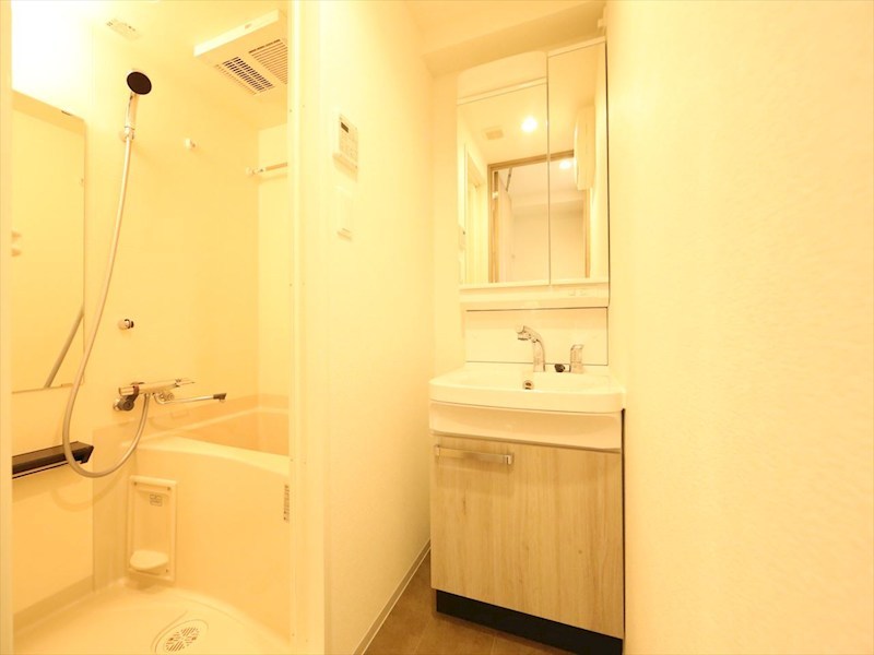 洗面設備　脱衣所　独立洗面台（シャンプードレッサー付）　同仕様写真