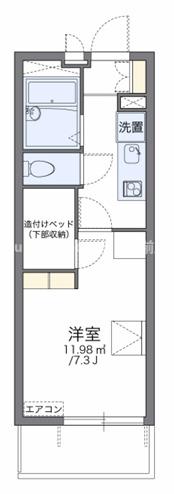 レオパレスグリーンアンバーの間取り写真