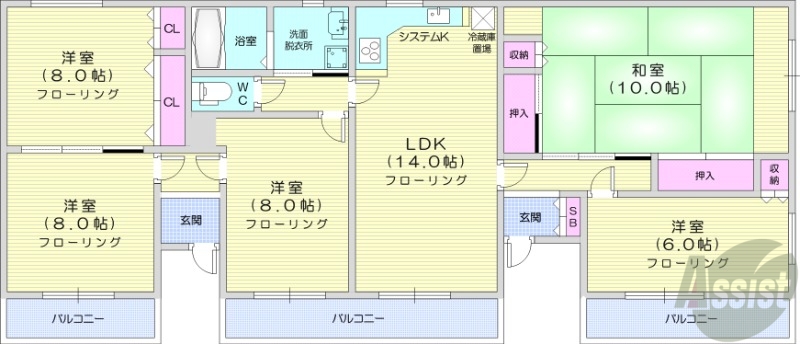 SKY26の間取り写真