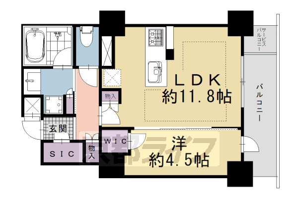 プレミスト京都三条堀川の間取り写真