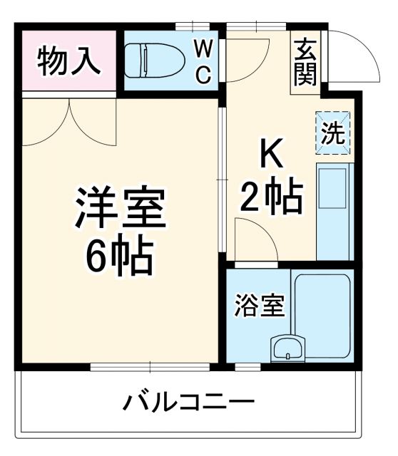 奈良橋ハイツの間取り写真