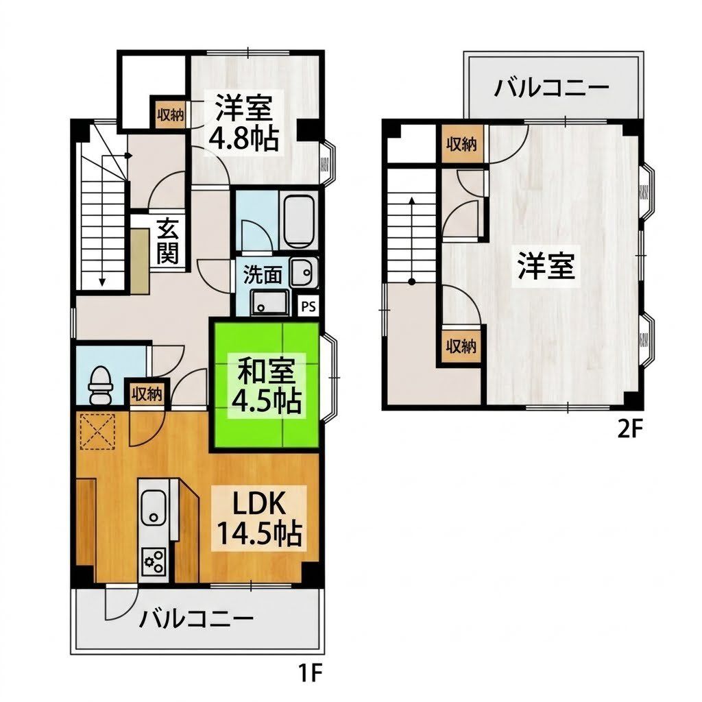 地下鉄七隈線 博多駅 徒歩12分 6階建 築31年の間取り写真