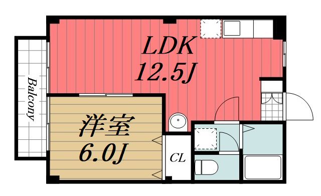 ＪＲ内房線 五井駅 バス乗車時間：8分 最寄りバス停で下車 徒歩3分 2階建 築33年の間取り写真