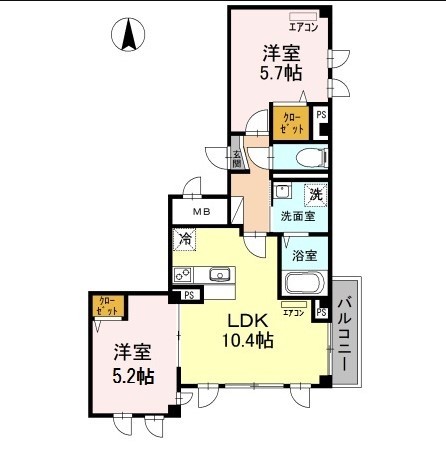 skye浦和仲町の間取り写真