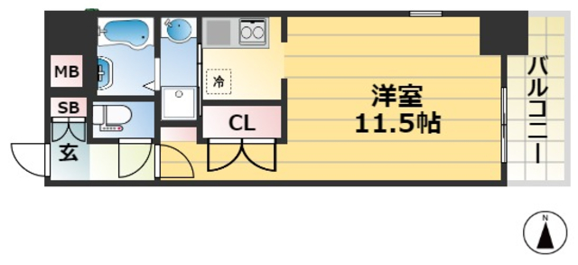 エスライズ新神戸の間取り写真