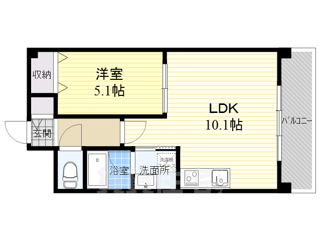 阪急京都線 南茨木駅 徒歩13分 4階建 築18年の間取り写真