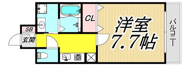 阪急神戸本線 園田駅 徒歩7分 5階建 築27年の間取り写真