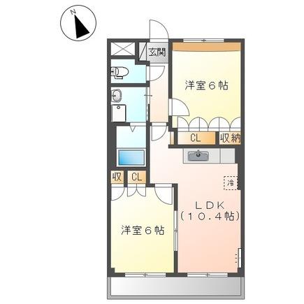 福山市駅家町大字上山守のマンションの間取り