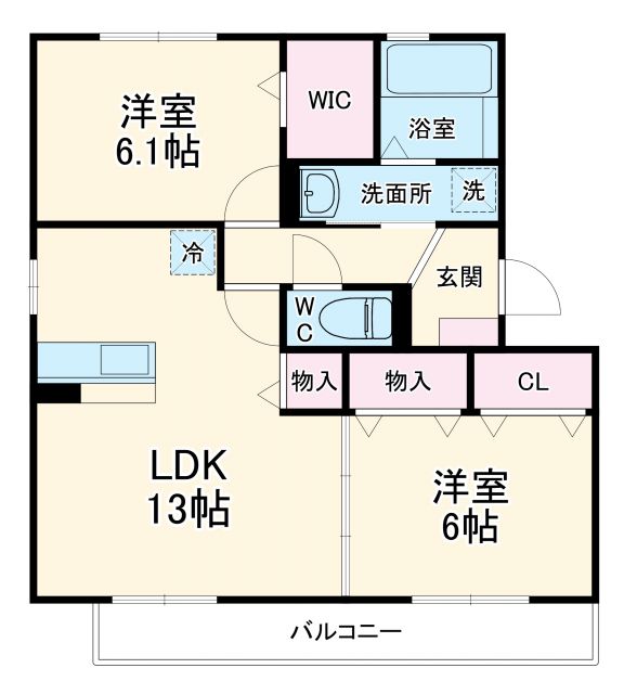 カーサシャルマン　Ｂ棟の間取り