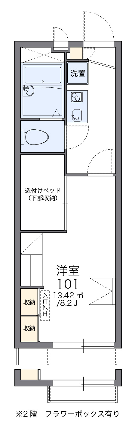 レオパレスチャンティック曽根の間取り