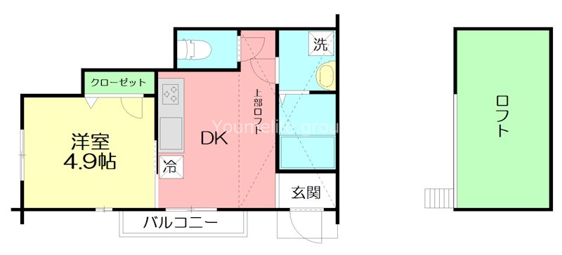 平塚市宮松町のアパートの間取り