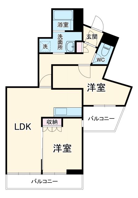 【リブウッド大阪城の間取り】