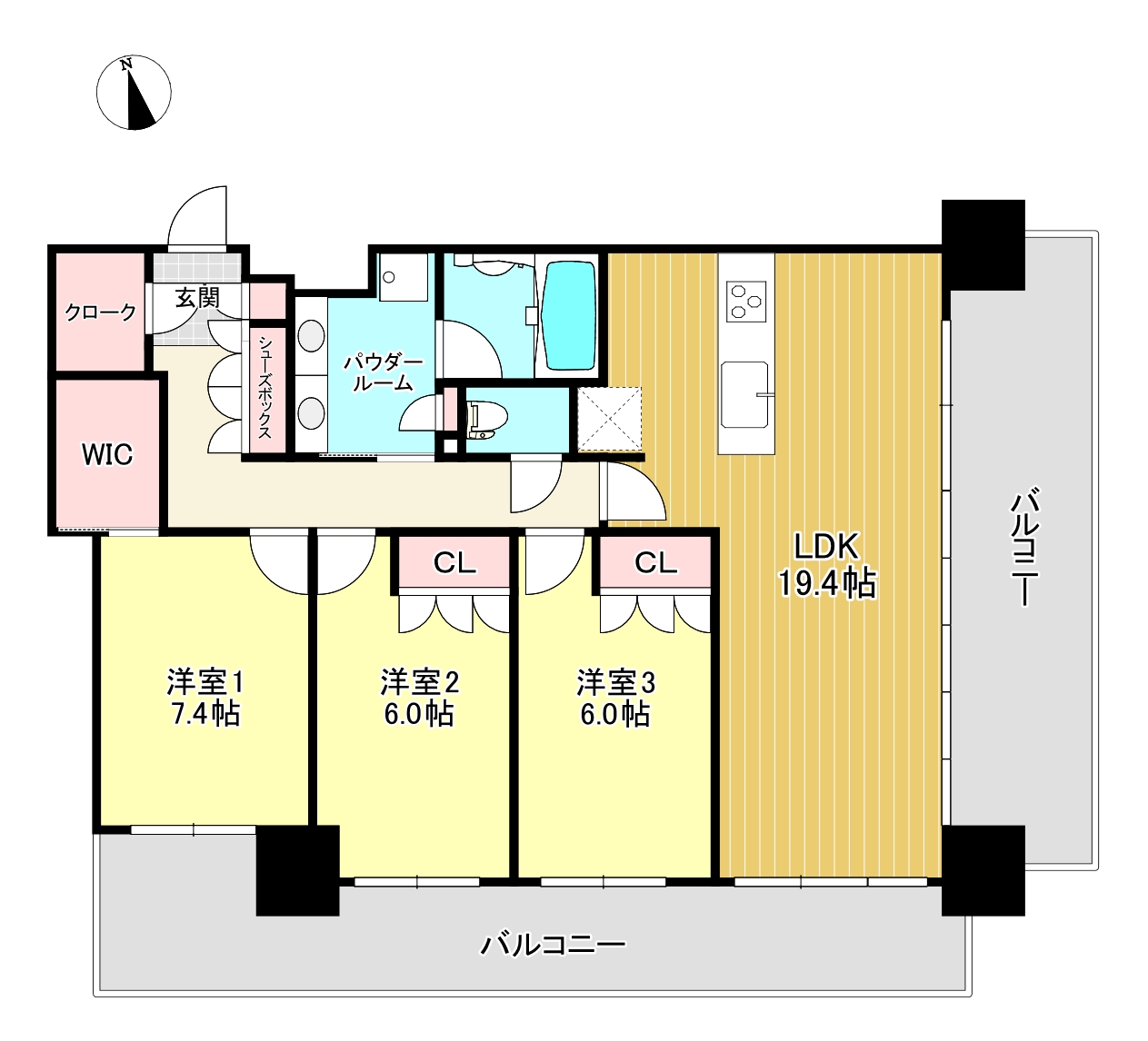 ＭＪＲ熊本ザ・タワーの間取り