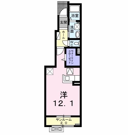 新潟市江南区横越川根町のアパートの間取り