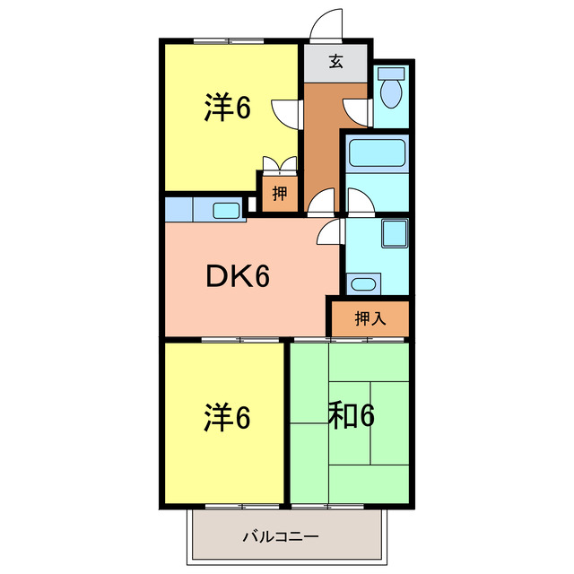 サープラス　磯村　Ｂの間取り