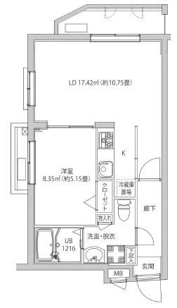 ＬＵＭＥＥＤ飯田橋の間取り