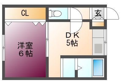 【ハイツ中山８号棟の間取り】