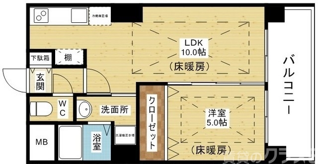 【大阪市淀川区宮原のマンションの間取り】