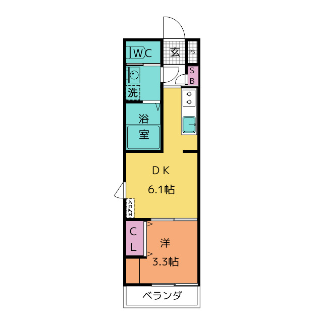 アンセル泉中央の間取り