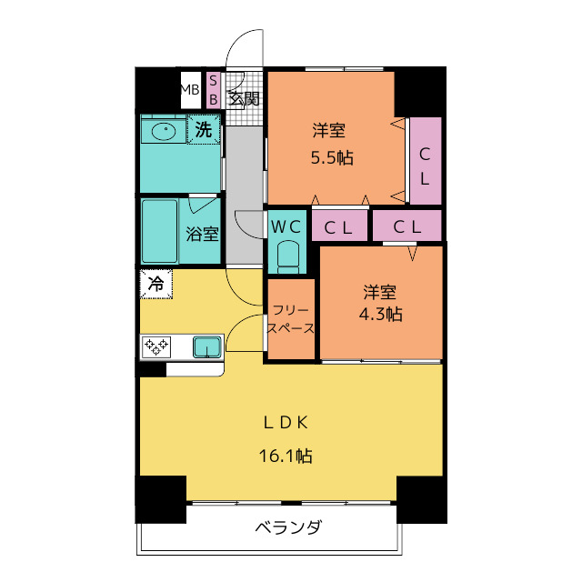 ハイドランジア東別院の間取り