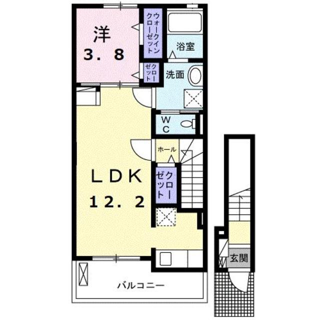 御殿場市北久原のアパートの間取り