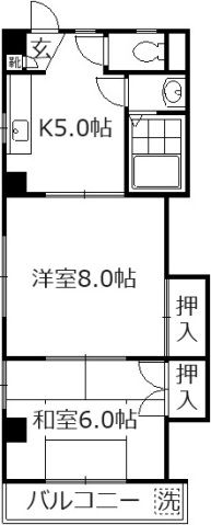 【吉川市高富のマンションの間取り】