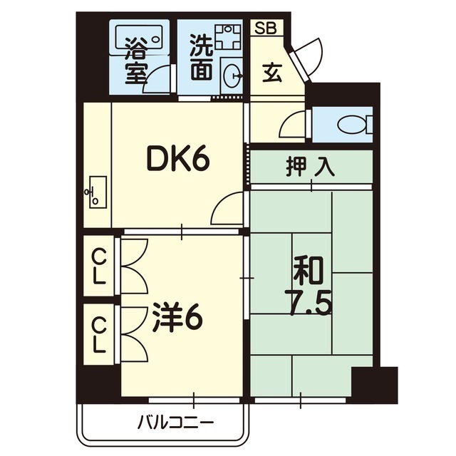 Platine水前寺の間取り