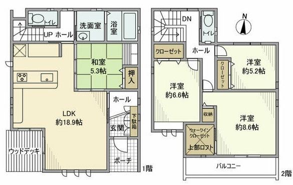 多加木3丁目戸建の間取り