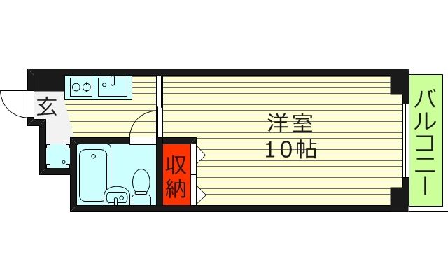 大阪市都島区高倉町のマンションの間取り